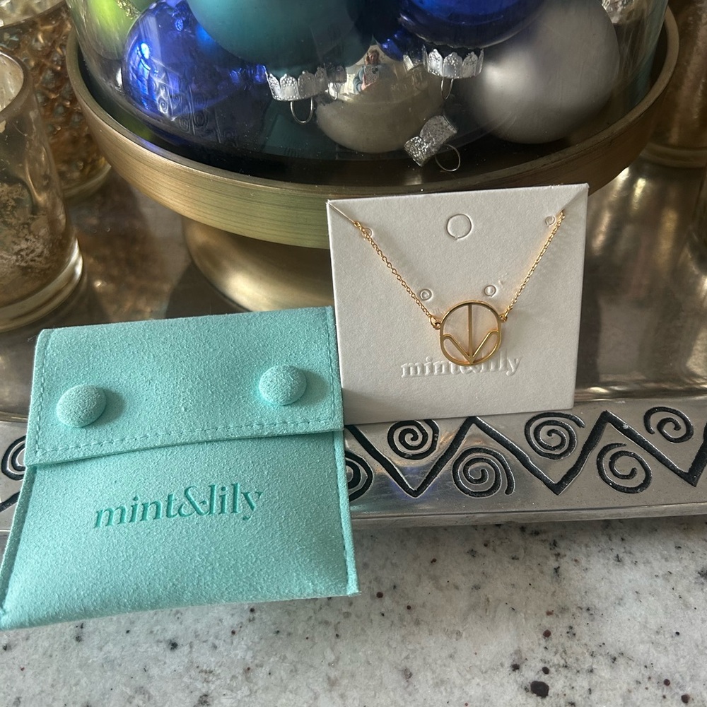 NWT Mint & Lily 18k Gold over sterling silver necklace💛